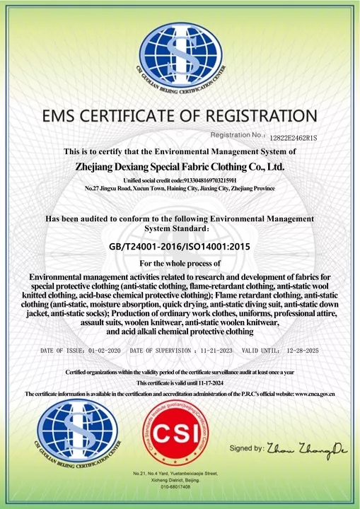 Environmental certification